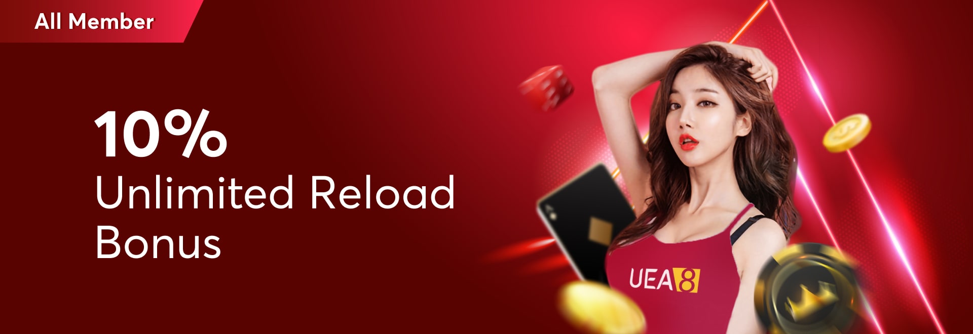 UEA8 10% Unlimited Reload Bonus